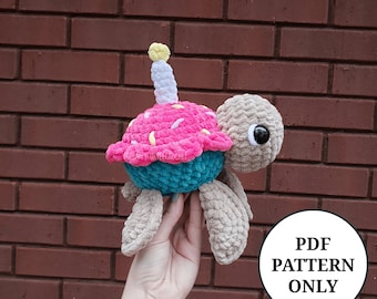 Haakpatroon cupcake schildpad pdf download amigurumi voor beginners
