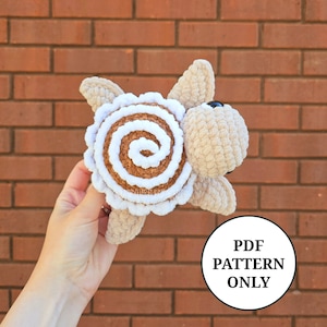 Patrón de tortuga de rollo de canela a crochet en PDF Descarga gratuita Amigurumi para principiantes