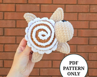 Cinnamon Roll Turtle Pattern Crochet PDF Download Beginner Friendly Amigurumi