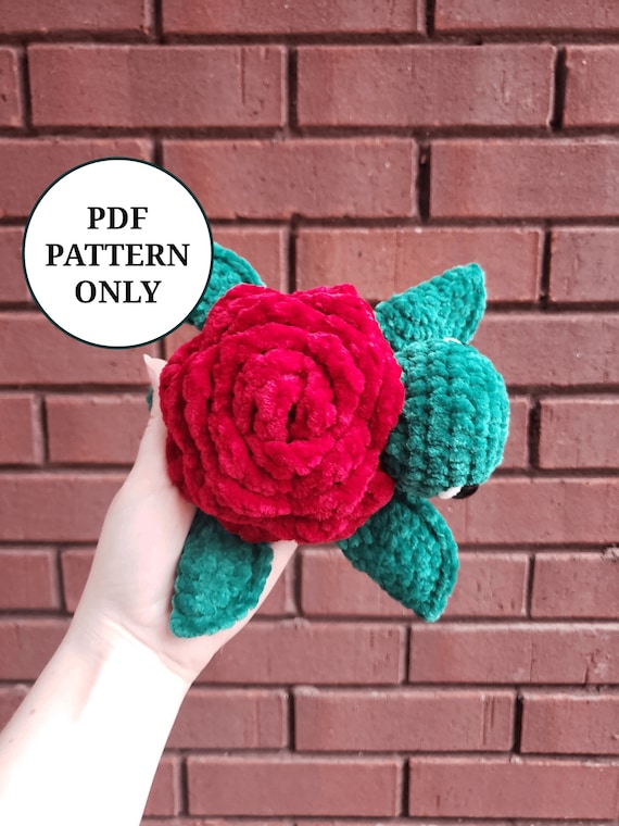 Rose Turtle Crochet Pattern PDF Download, Beginner Friendly
