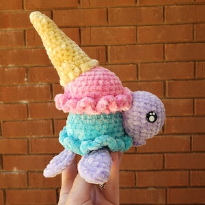 Scoops the Ice Cream Turtle Crochet Pattern PDF Download Beginner Friendly Amigurumi image 6