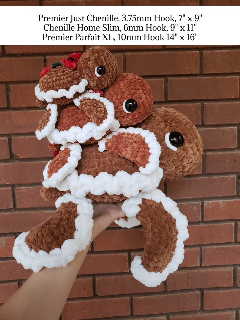 Gingerbread Turtle Pattern Crochet PDF Download Beginner Friendly Amigurumi image 3