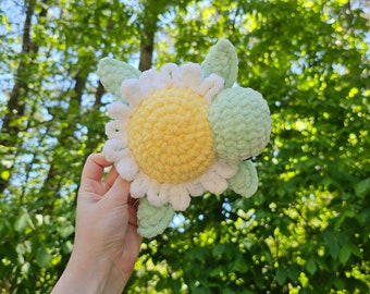 READY TO SHIP Daisy Flower Turtle Crochet Stuffed Animal Plushie