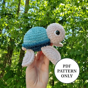 Happy Turtle Pattern Crochet PDF Download Beginner Friendly Amigurumi
