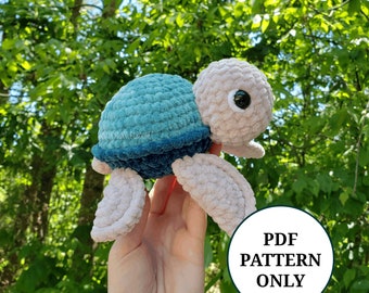 Happy Turtle Pattern Crochet PDF Download Beginner Friendly Amigurumi