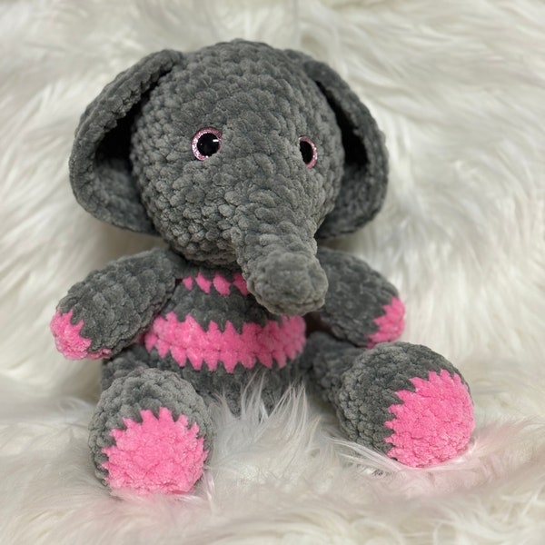 Elefant, Elephant, gehäkeltes Plüschtier, weich, soft, Geburtstagsgeschenk, Amigurumi, Häkeltier, Häkelfigur