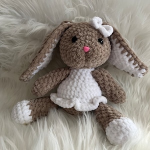 Rabbit, bunny, crocheted plush toy, soft, birthday gift, amigurumi, crochet animal, crochet figure