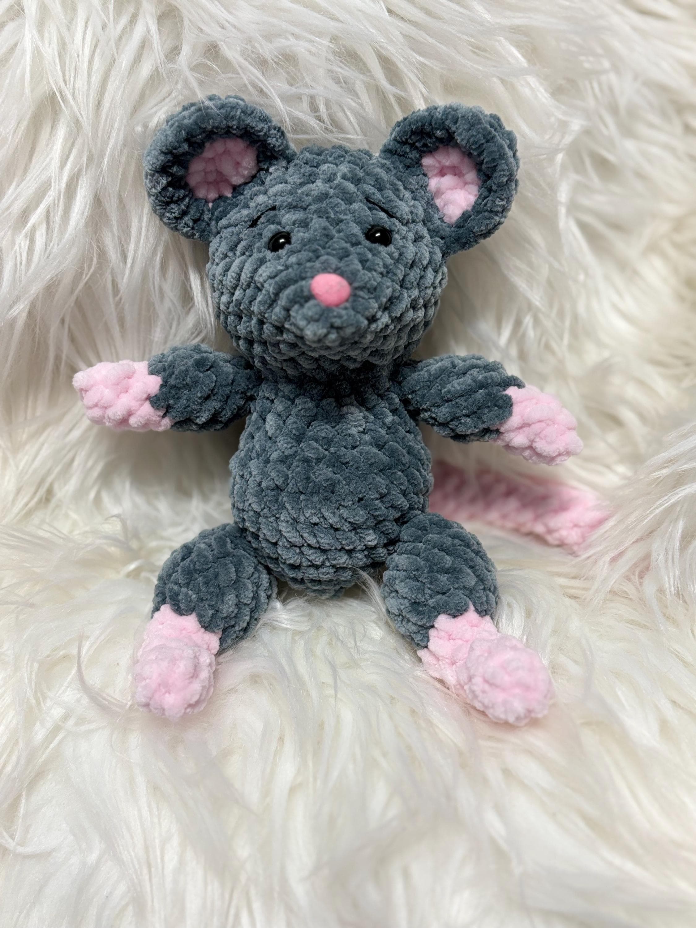 Mousehouse Stoffmaus 34 Cm – Rosa Kuscheliges Plüschtier Für Baby-Mädchen