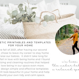 May include: A woman in a yellow sweater and black pants walks on a path in a forest. The text "I'm Lisa, the maker behind a relaxed space!" is written below the image.