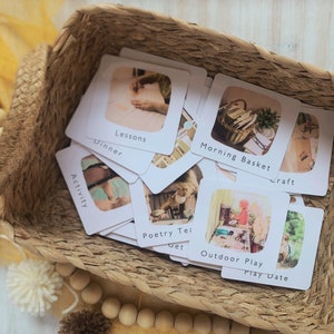 Cartes de rythme quotidiennes pour enfants, programme quotidien préscolaire, programme quotidien de l'école à la maison, programme de la rentrée