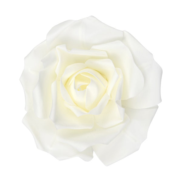 Large Foam Rose Wall Decor 30 cm - Ivory