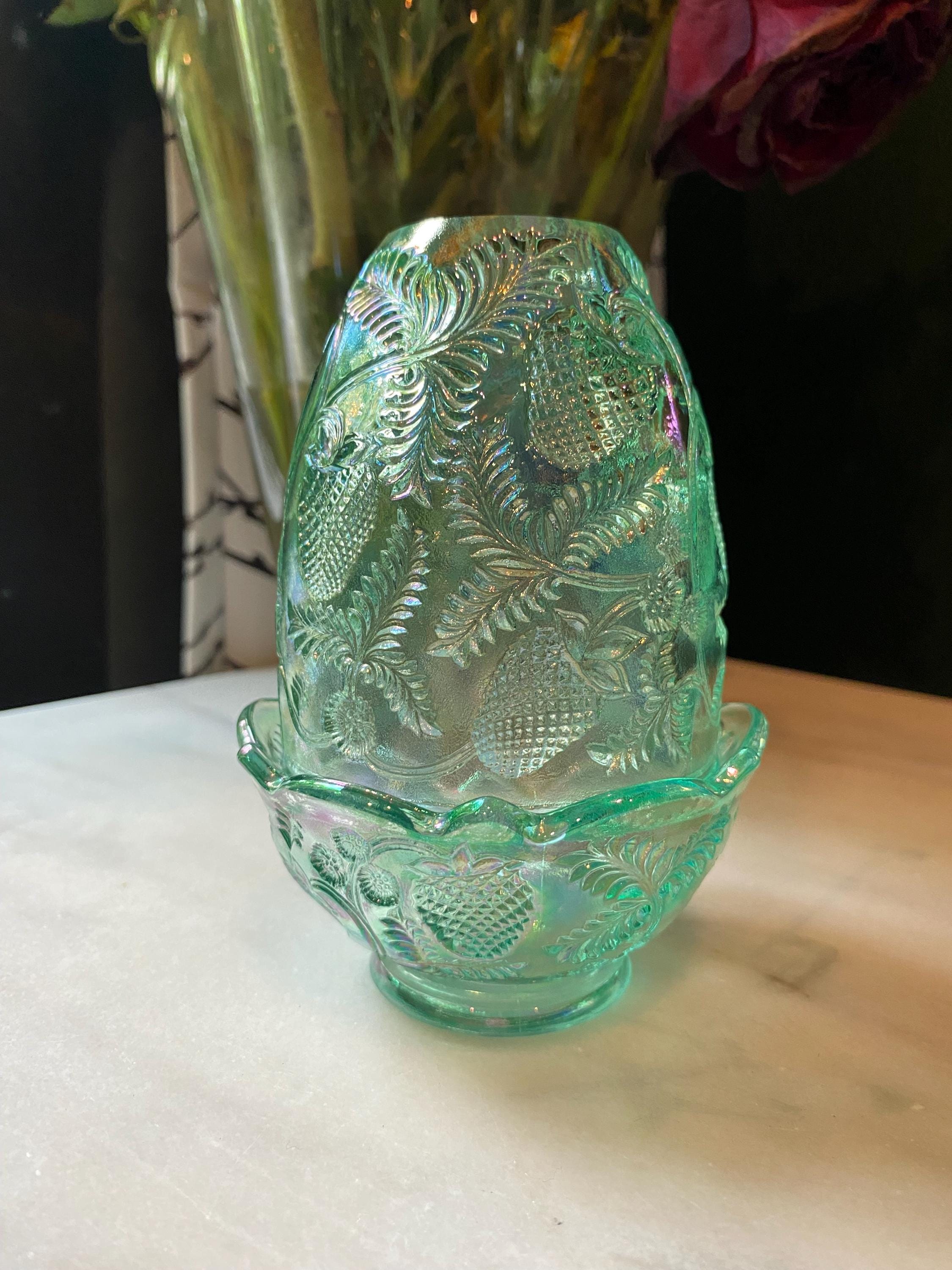 Fenton Inverted Strawberry Iridescent Fairy Lamp - Etsy
