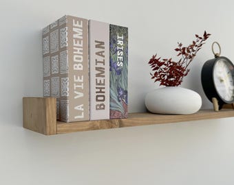 Walnut Display Shelf – Handmade Wooden Wall Shelf for Studio, Art & Home | Minimalist Floating Rack for Creative Spaces, Single or Set of 2
