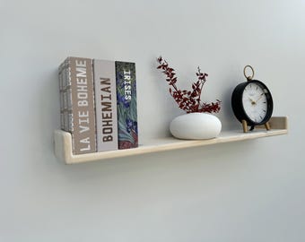 Rounded Edge Wooden Wall Shelf – Handmade Natural Pine Display Shelf | Minimalist Floating Shelf for Home Decor, Single or Set of 2