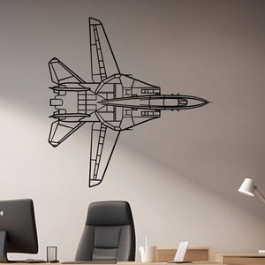 F-14D Tomcat Metal Wall Art: Navy Fighter Jet Decor