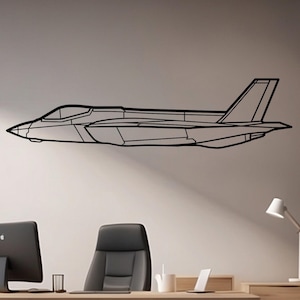 F-35C Lightning II Metal Wall Art: Stealth Navy Fighter Jet Decor