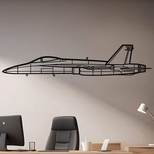 F/A-18C Hornet Metal Wall Art: Navy Fighter Jet Decor
