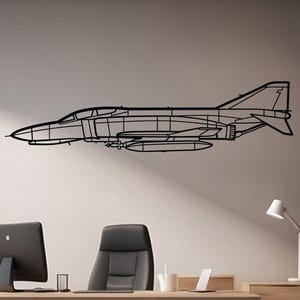 F-4E Phantom Metal Airplane Wall Art: Military Aviation Decor