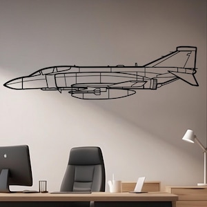 RAF F-4K Phantom Metal Wall Art: British Royal Navy Fighter Jet Decor