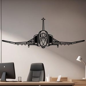 F-4 Phantom Metal Airplane Wall Art: Military Aviation Decor