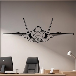 F-35A Lightning II Metal Wall Art: Stealth Fighter Decor