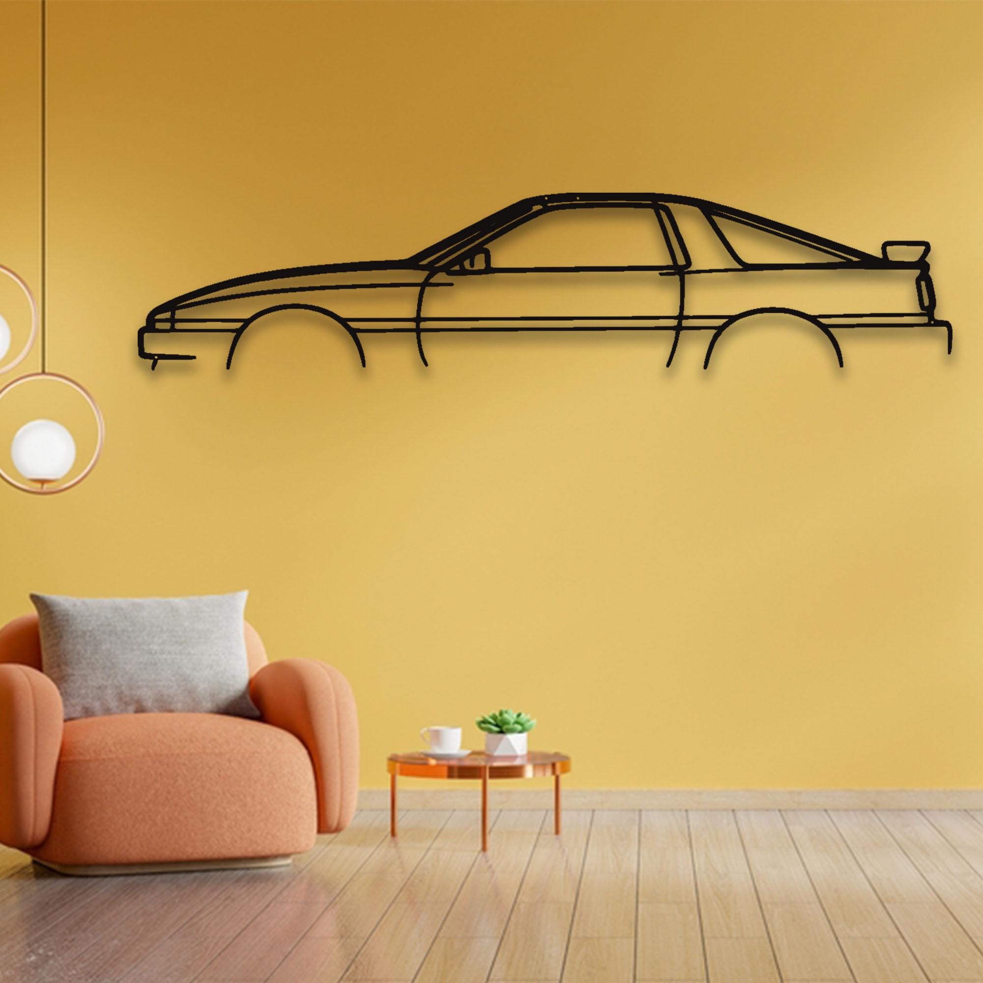 金属製の車のウォールアート：モダンな自動車装飾、ガレージギフト