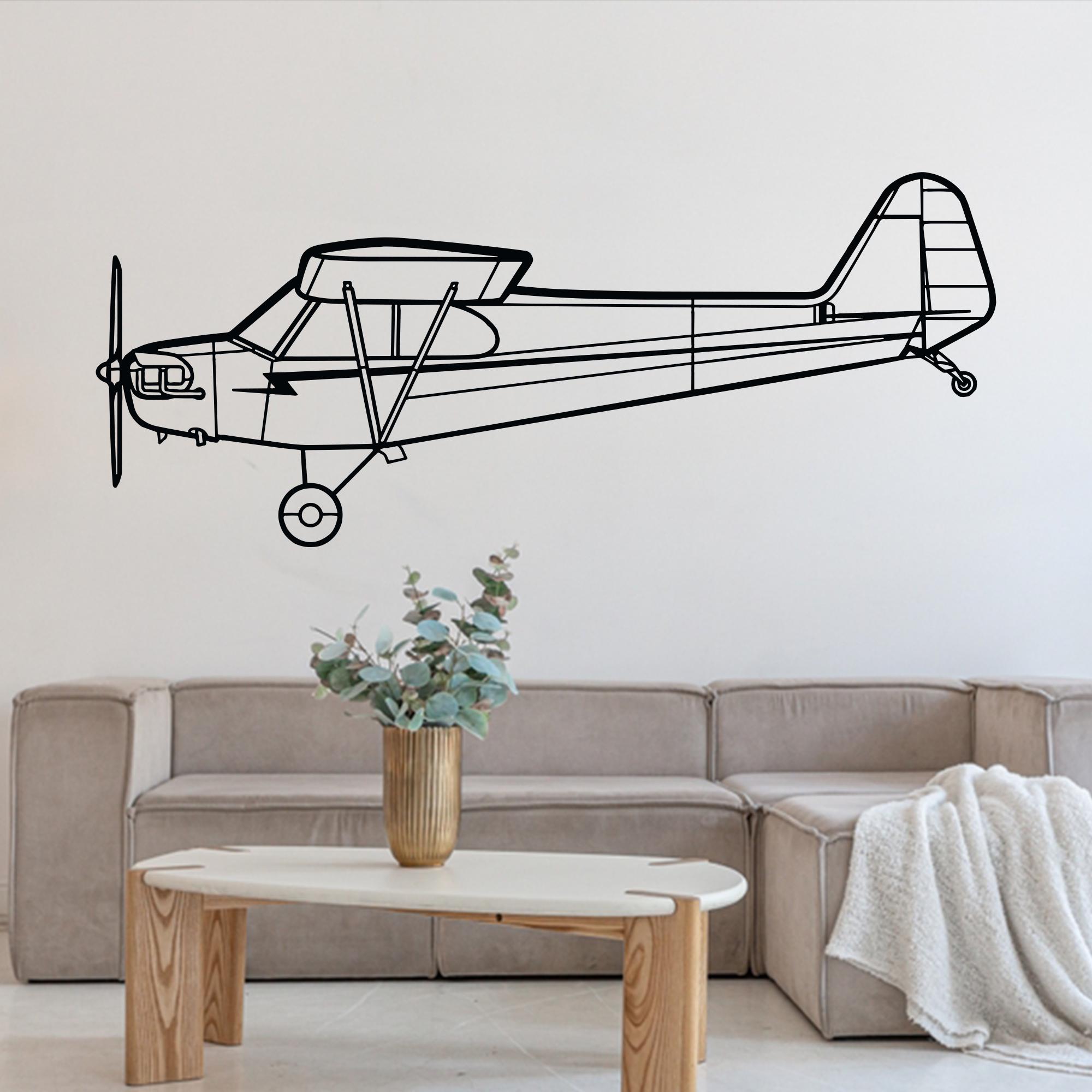 Saraheve Targa In Latta Vintage 20x30 Cm – Logo Aereo Piper Aircraft – Poster Metallico Retro Per Parete – Decorazione Da Bar, Officina, Garage