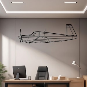 M20 Metal Airplane Wall Art – Classic Aircraft Wall Decor for Pilots, Aviation Room Accent, Airplane Metal Sign, General Aviation Gift Idea