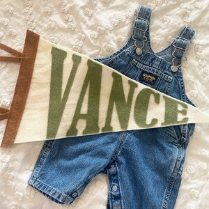 Large Pennant 10x18 | Block Letters Custom Name Felt Banner | Nursery ...