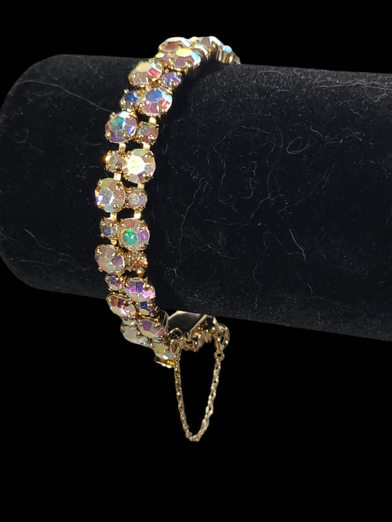 Sherman AB Crystal Bracelet with Safety Chain - image 2