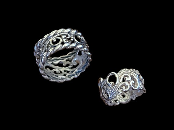 Carolyn Pollack Sterling Silver Scroll Ring Set - image 2