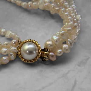Multi-strand Baroque Pearl Necklace and Bracelet Set
