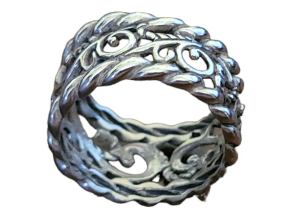 Carolyn Pollack Sterling Silver Scroll Ring Set - image 4