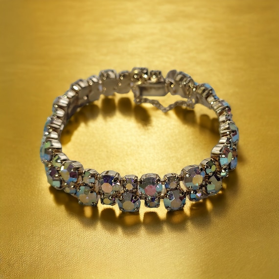 Sherman AB Crystal Bracelet with Safety Chain - image 1