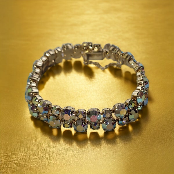 Sherman AB Crystal Bracelet with Safety Chain