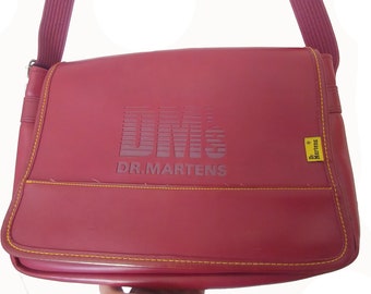 burgundy Dr. Martens vintage crossbody bag ~ school bag from 90s ~ collectible bag from teenage-years