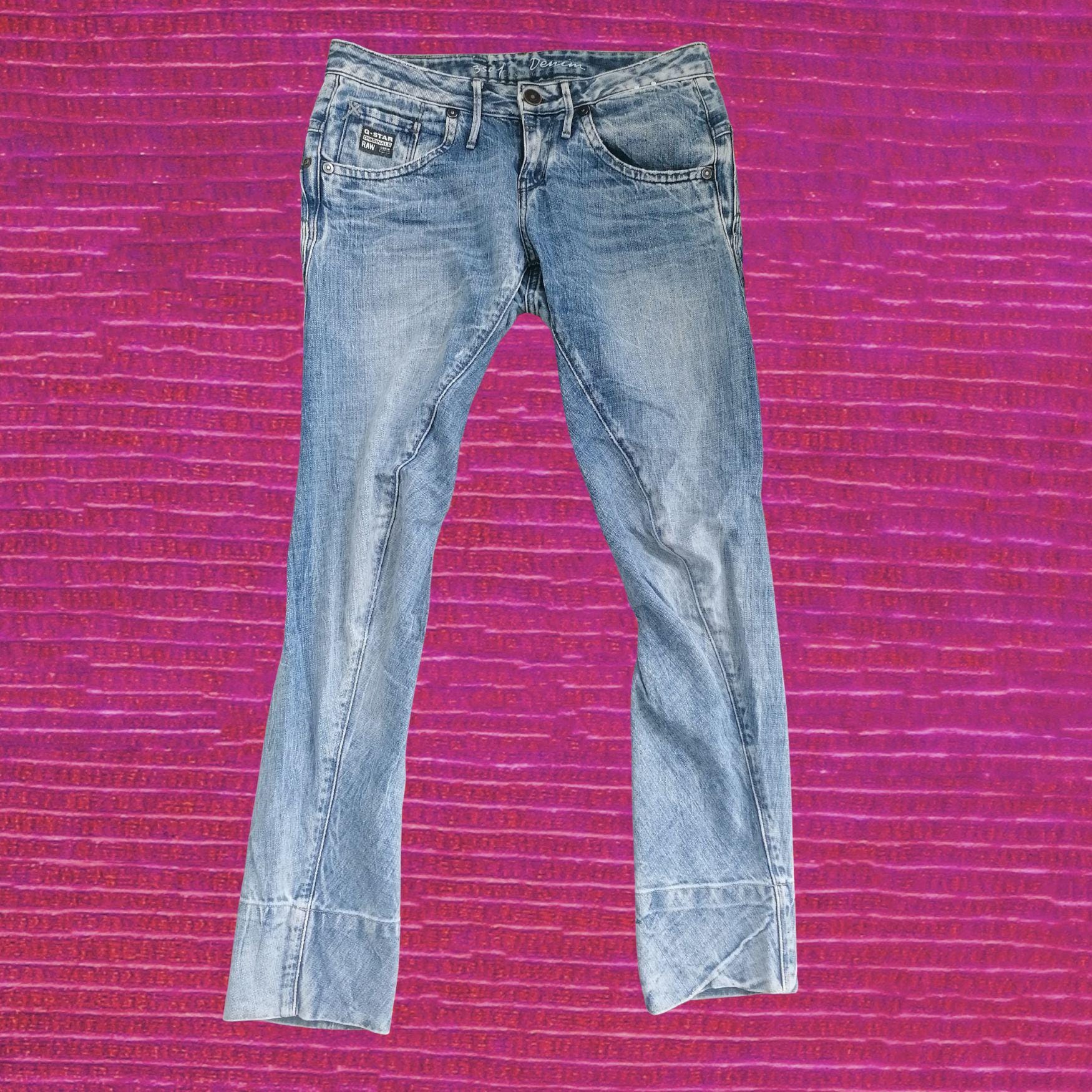Vintage G-star RAW Arc 3D Jeans: Light Wash Tapered Denim, Y2K 