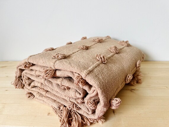 SANDY Sand Beige Loops Hand Loom Chunky Woven Sofa Throw Blankets Decorative Throws Chunky Loops Throw Etsy UK