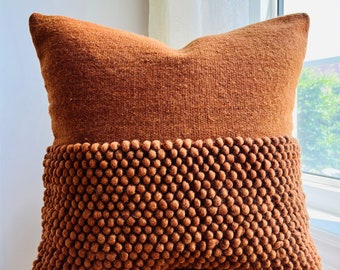 AUTUMN || Rust Orange Burnt Orange Throw Pillow Cover