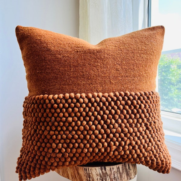 AUTUMN || Rust Orange Burnt Orange Throw Pillow Cover