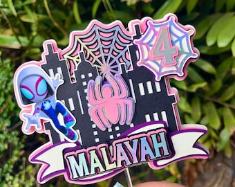 Spidey Ghost Gwen Cake Topper! Personalized and Customizable!