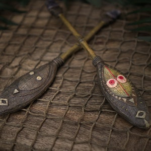 Tiki Paddle Swizzle Sticks, The Native PNG Mask Handmade and Painted, inspired by the Enchanted Tiki Room