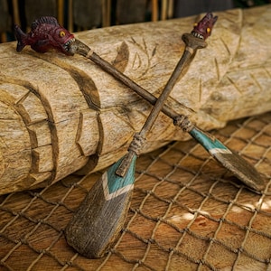 Tiki Swizzle Sticks, Beware Piranhas Paddle, inspired by Jungle Cruise