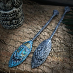 Tiki Paddle Swizzle Sticks, Handmade and painted, inspired by the Enchanted Tiki Room