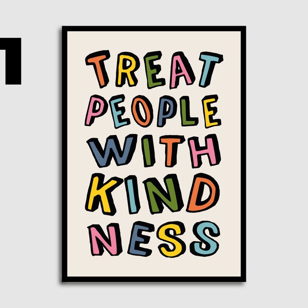 Treat People With Kindness Inspired Lyric Print - Harry Styles - A3 A4 A5 - music lyrics - indie music - gallery wall - unframed art