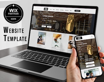 Modern Business Wix Website Template - 6 Pages // Shops, Retail, Family Owned, Restaurants, Shops, Local // Easy Setup // Wix Only