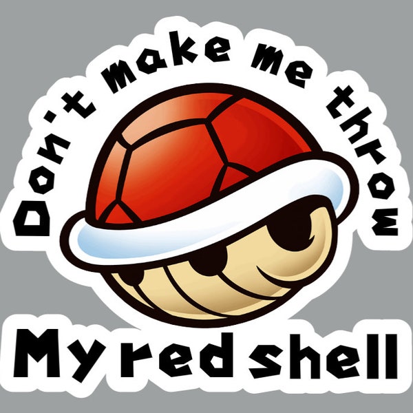 Mario Kart Red Shell Sticker