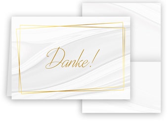 10 Danksagungskarten mit Umschlag Danke Dankeskarte Klappkarten Dankeschön