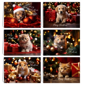12 Weihnachtskarten Set Klappkarten mit Umschlägen