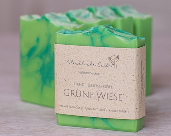 Seife GRÜNE WIESE aus Pflanzenölen, vegan, palmölfrei, Geschenk